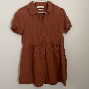 Zara linen shirt dress
